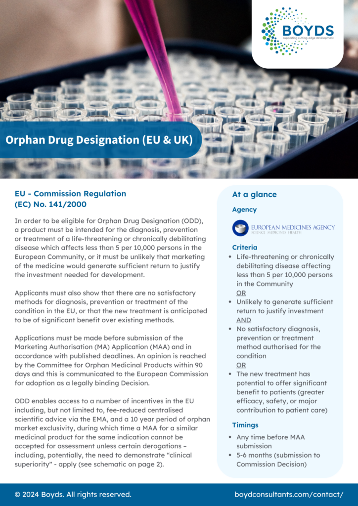 Orphan Drug Designation (EU & UK)