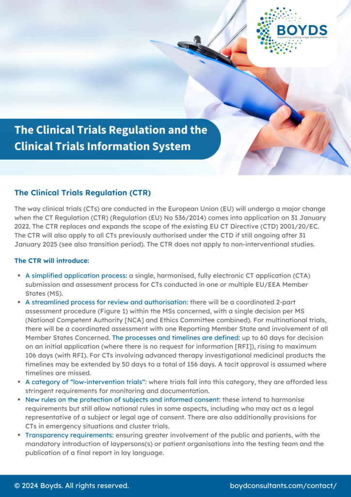 The Clinical Trials Regulation and the Clinical Trials Information System